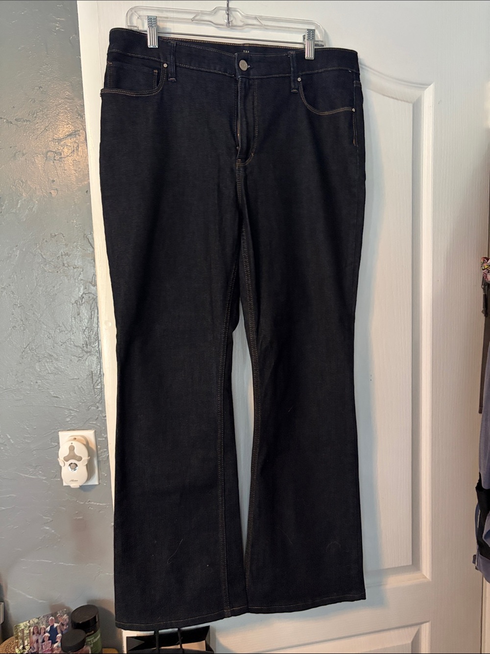 White House Black Market Black Flare Jeans in Deep Blue